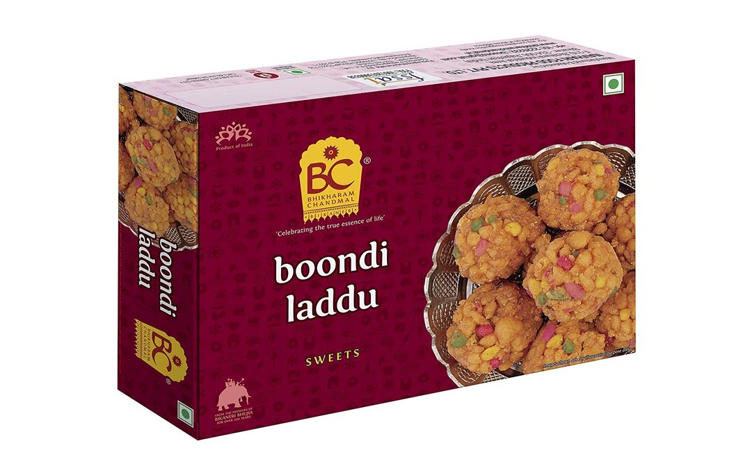 Bhikharam Chandmal Boondi Laddu    Box  375 grams